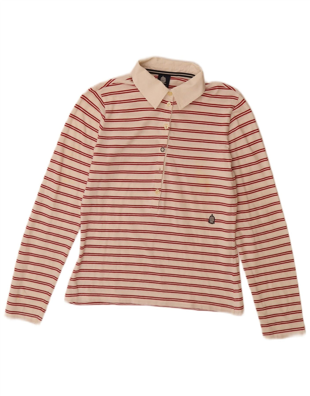 Женская рубашка-поло для регби MARINA YACHTING UK 12, средний цвет в белую полоску