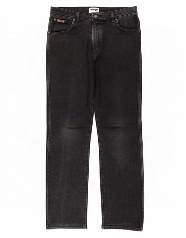 Мужские прямые джинсы Wrangler Texas W34 L32, черный хлопок