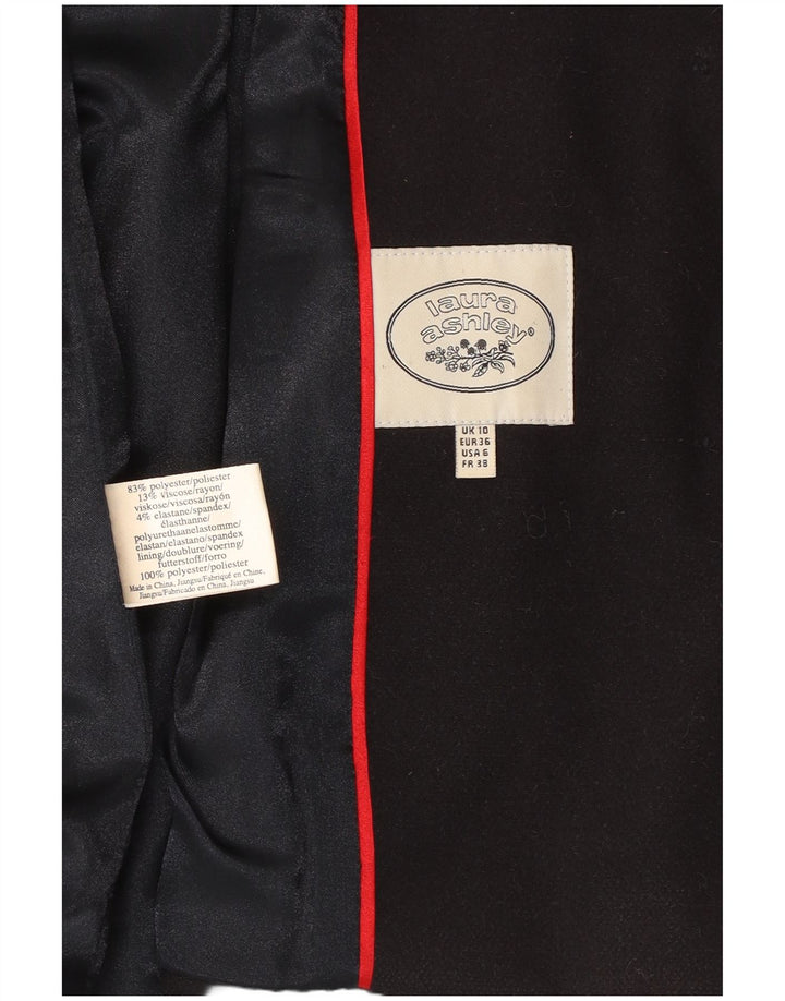 LAURA ASHLEY Женский пиджак с капюшоном на 5 пуговицах UK 10, маленький темно-синий