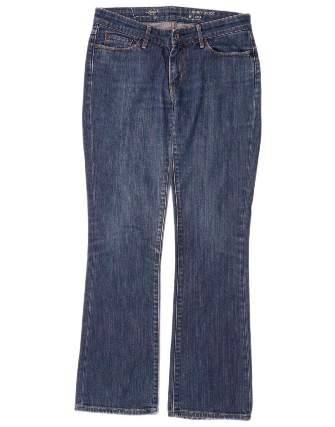 Женские джинсы скинни Levi's Bootcut США 8 Средний W29 L32 Синие