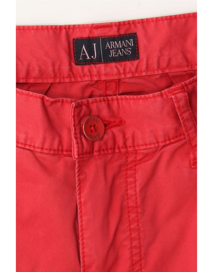 Мужские прямые джинсы Armani Regular Fit W33 L29, красный хлопок