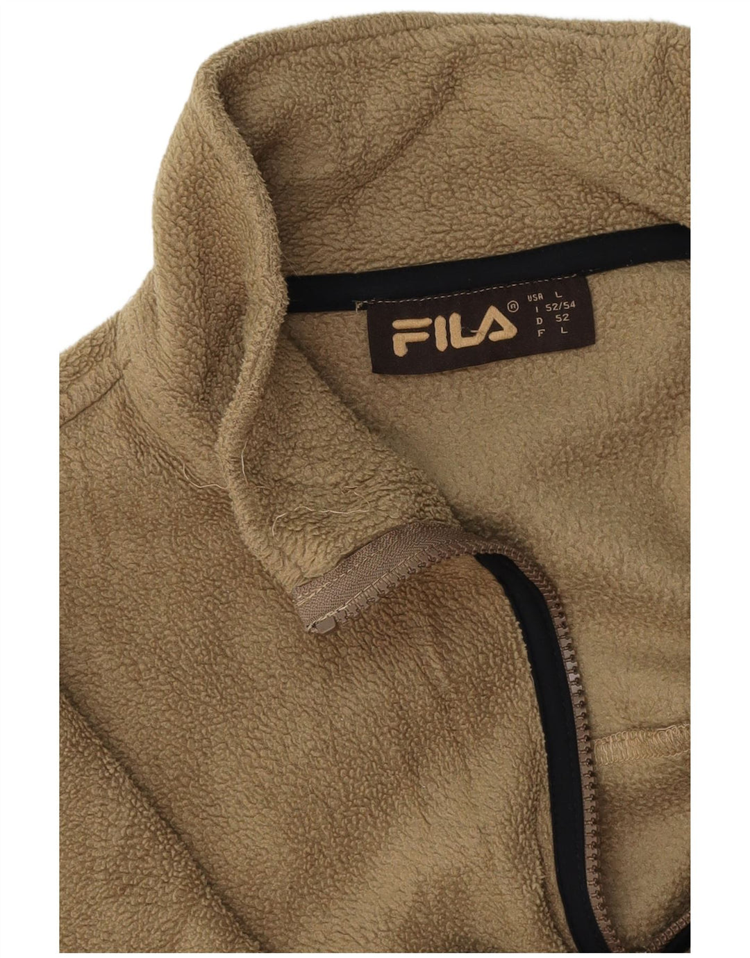 Куртка мужская флисовая FILA UK 40, большая, бежевая