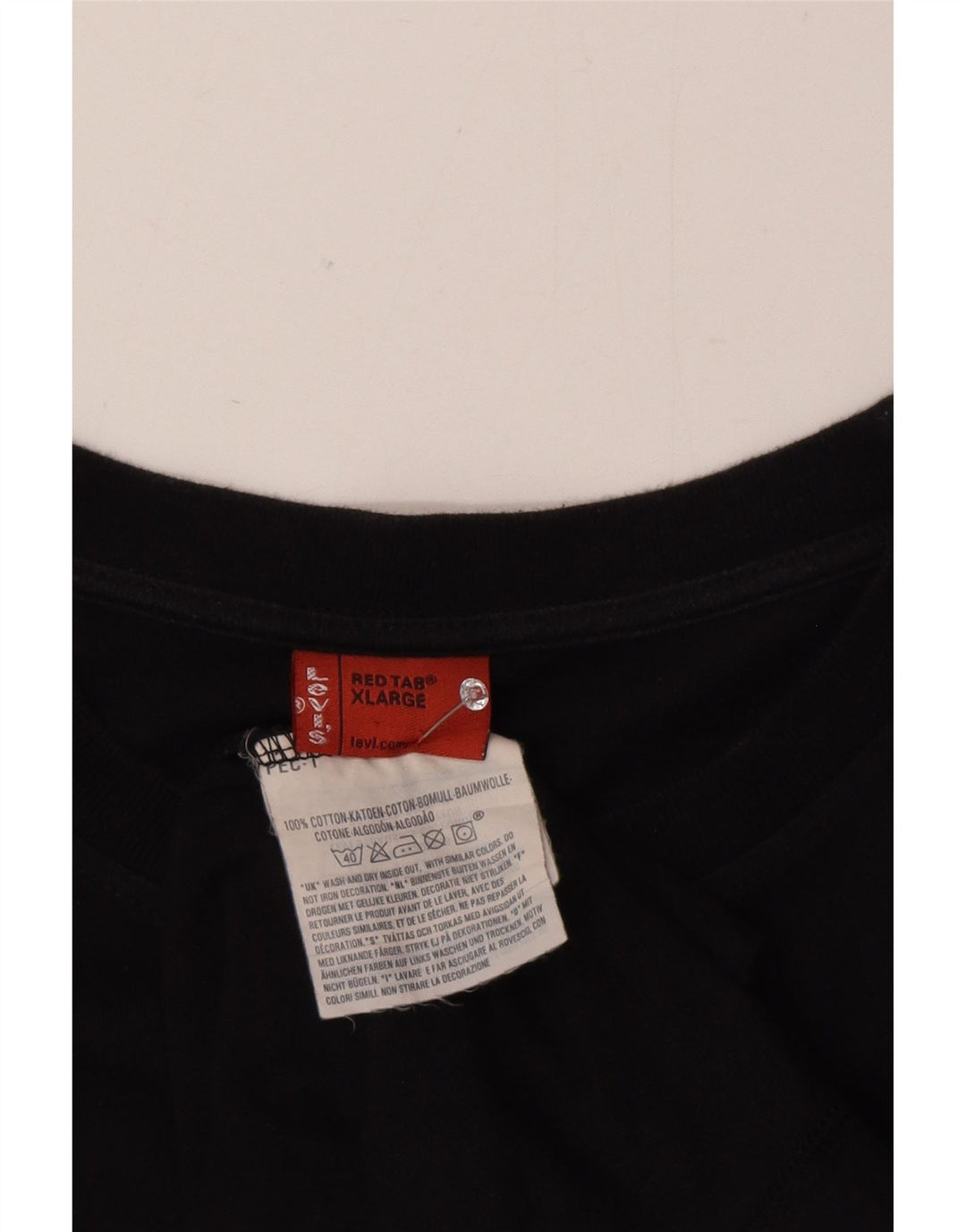 Мужской топ Levi's с длинным рукавом XL, черный хлопок