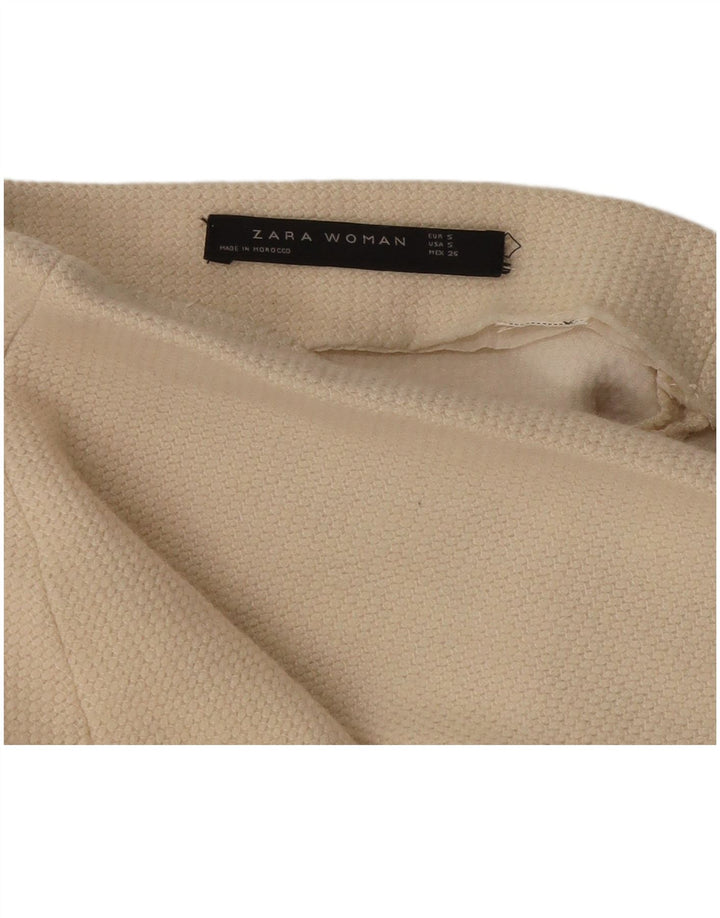 Женская трикотажная юбка-трапеция Zara, маленькая W26, бежевая
