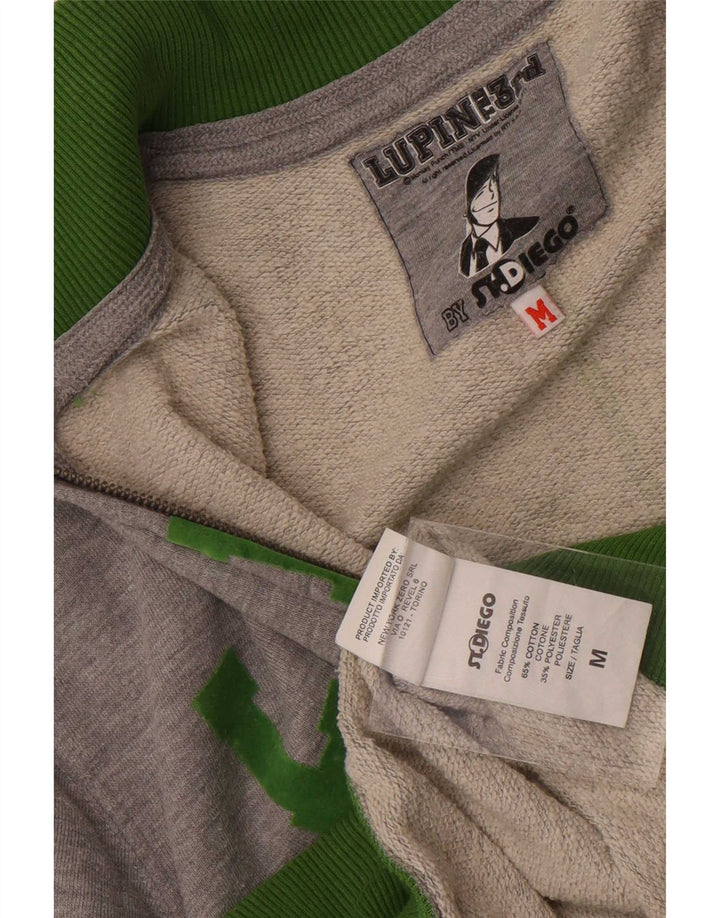 СТ. Мужская спортивная куртка Diego Lupine 1905 среднего серого цвета с цветными блоками