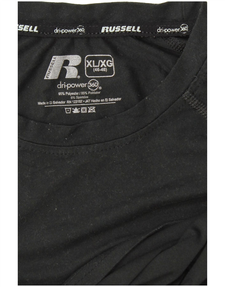 Мужская футболка RUSSELL ATHLETIC Dri-Power с длинным рукавом XL, черный полиэстер