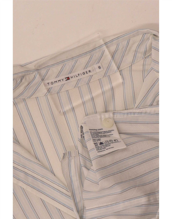 Женская рубашка Tommy Hilfiger US 6, хлопок в белую полоску среднего размера