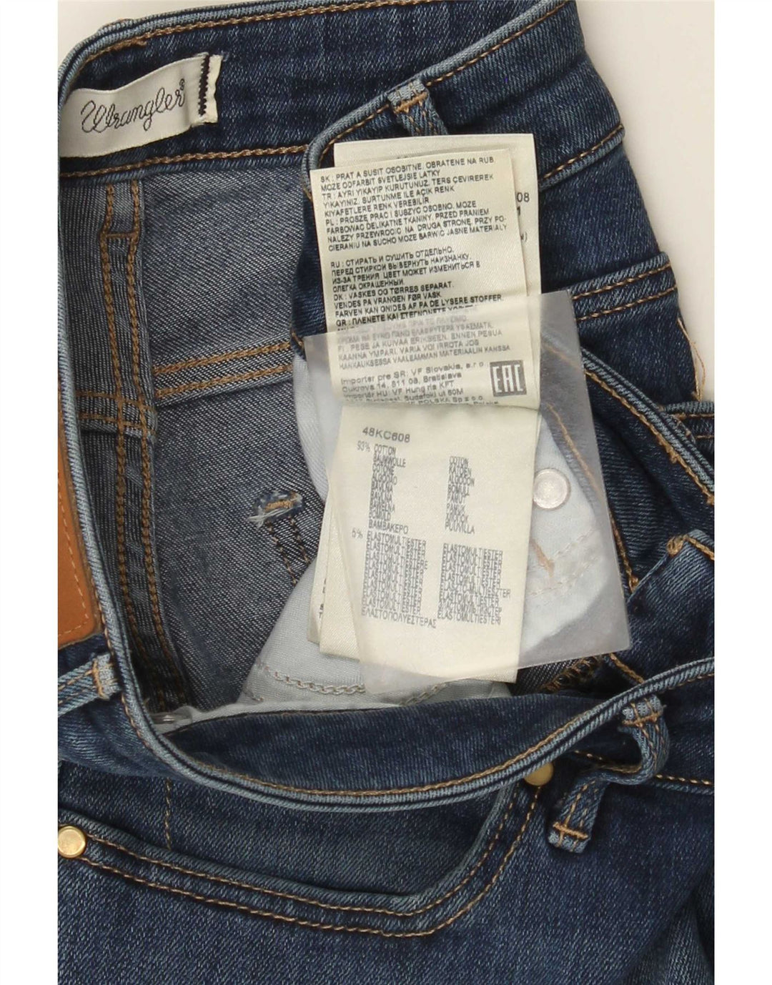 Женские узкие джинсы Wrangler W26 L32 синие, хлопок