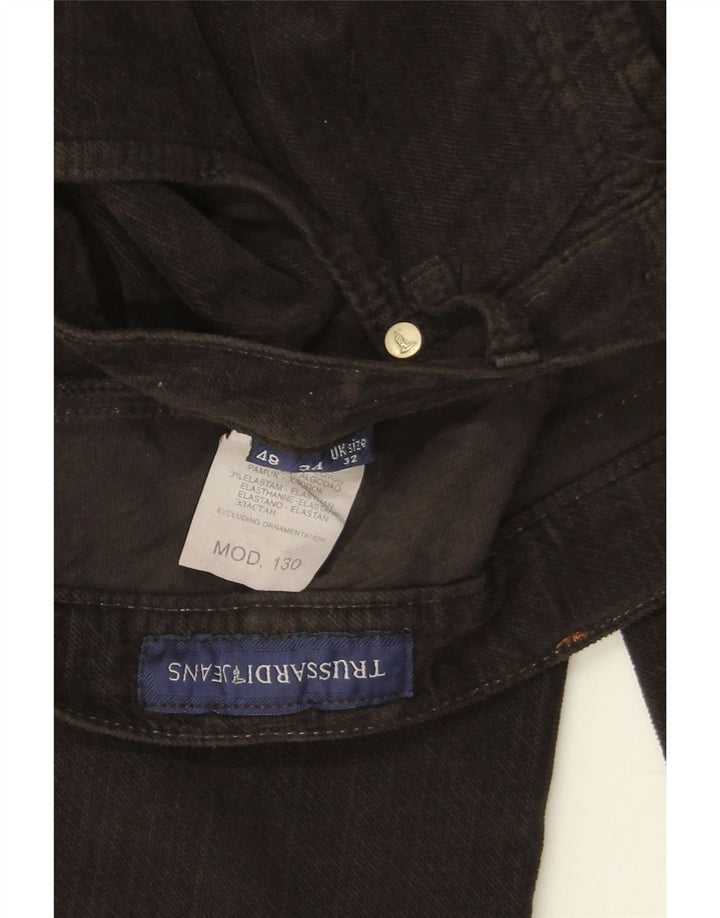 TRUSSARDI Мужские прямые джинсы IT 48 Medium W32 L34 Черный хлопок