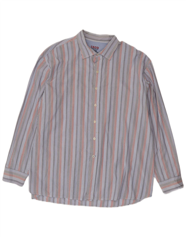 Рубашка Мужская Izod 2XL Синяя Полосатая