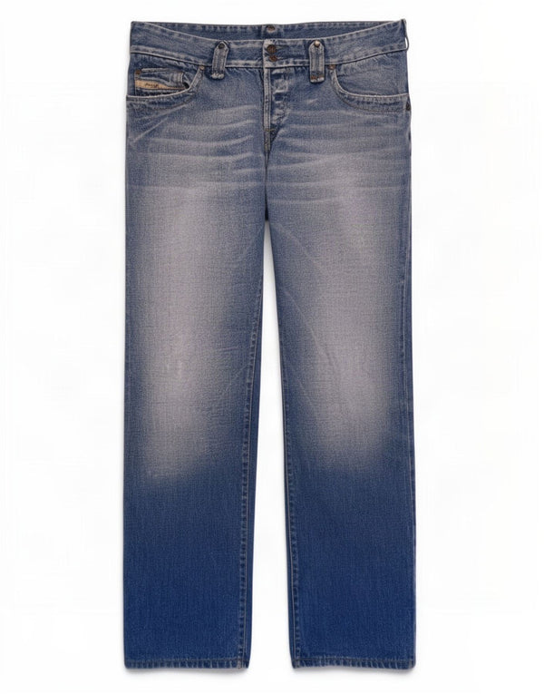 Женские прямые джинсы Diesel W34 L32, синие, хлопок