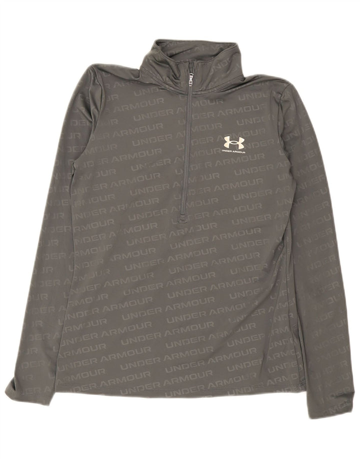 Мужской спортивный костюм с рисунком на молнии Under Armour, средний серый полиэстер