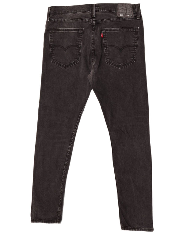 Мужские зауженные джинсы Levi's 512 W36 L32, черный хлопок