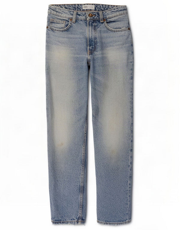 Zara Женские джинсы с высокой талией EU 36 XS W26 L26 Синий хлопок