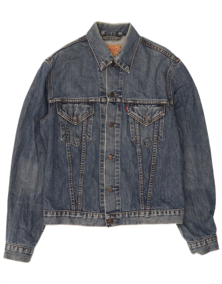 Женская джинсовая куртка Levi's UK 14, большой синий хлопок