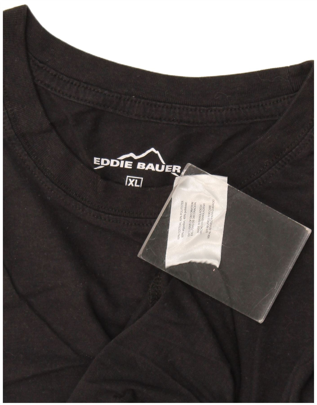 Мужская футболка Eddie Bauer Top XL, черный хлопок