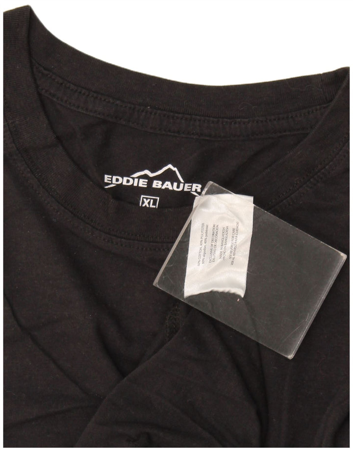 Мужская футболка Eddie Bauer Top XL, черный хлопок