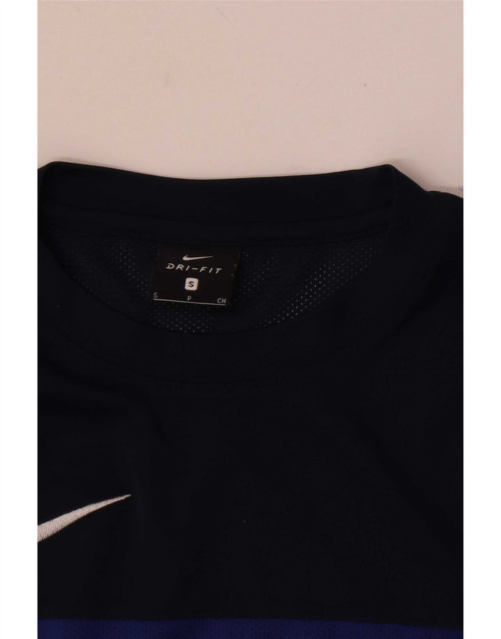 Мужская футболка Nike Dri Fit, маленький темно-синий цветной блок