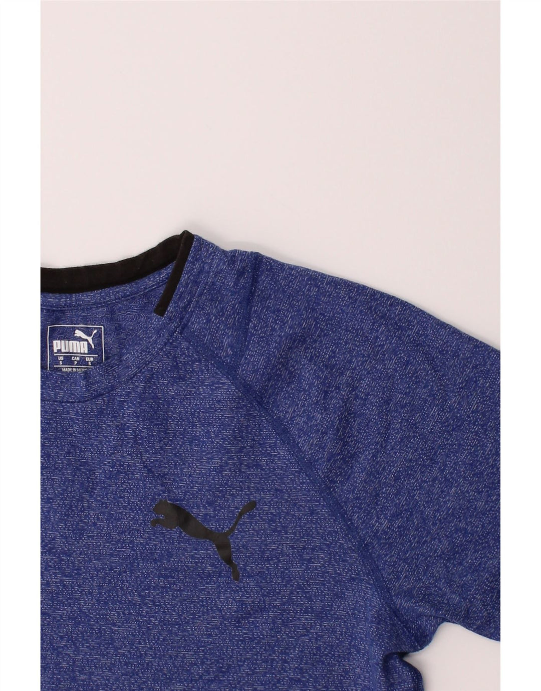 PUMA Mens T-Shirt Top Small Blue Pinstripe Cotton Vintage Puma and Second-Hand Puma from Messina Hembry 