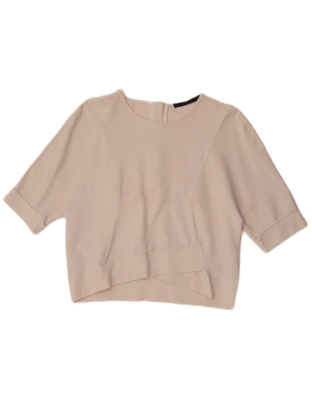 Женская блузка Zara Top UK 14, средний белый хлопок, белый цвет