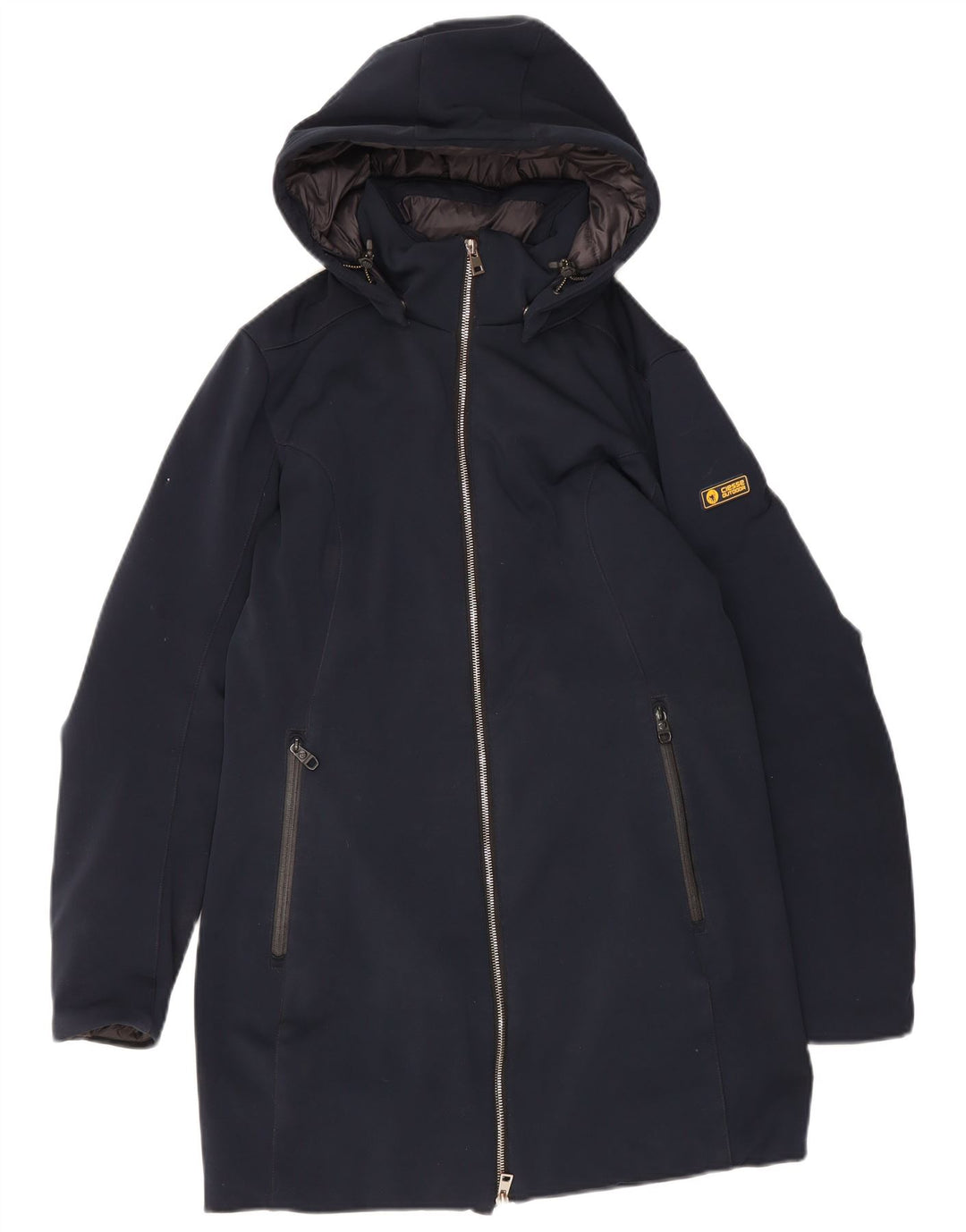 Женское стеганое пальто с капюшоном Ciesse Piumini UK 14 Medium Navy Blue