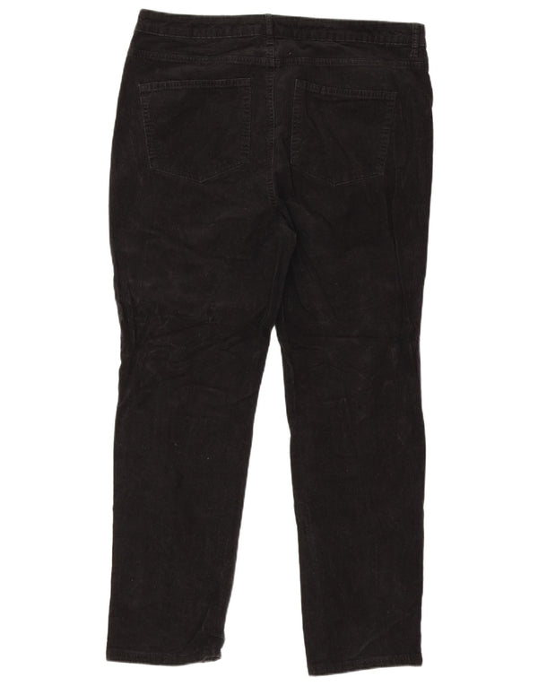 Женские прямые вельветовые брюки Marks & Spencer UK 18 XL W36 L27 черные