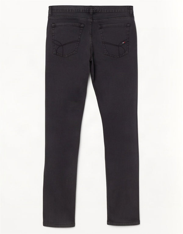 Tommy Hilfiger Womens Slim Casual Trousers W29 L32 Grey Cotton