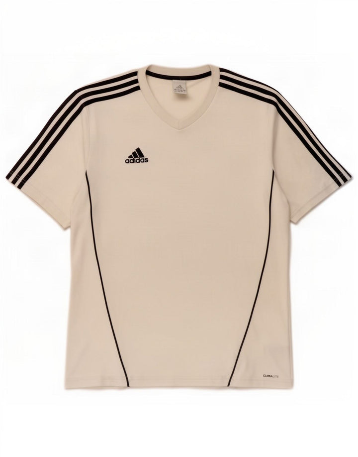 Мужская футболка Adidas Climalite, большой белый полиэстер