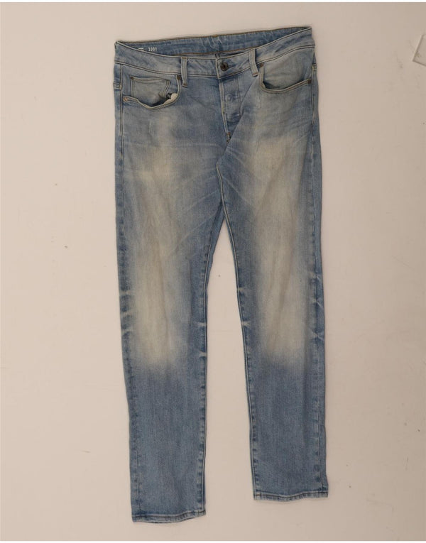 Мужские джинсы G-Star 3301 Slim W33 L32 Синие, хлопок