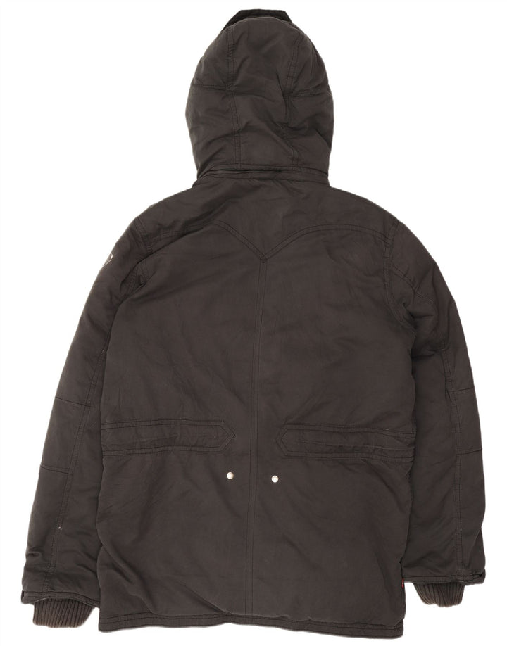 Мужская утепленная куртка Levi's с капюшоном UK 42 XL, черный полиэстер