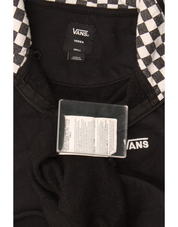 Мужской свитшот Vans на молнии, маленький черный хлопковый джемпер с геометрическим рисунком