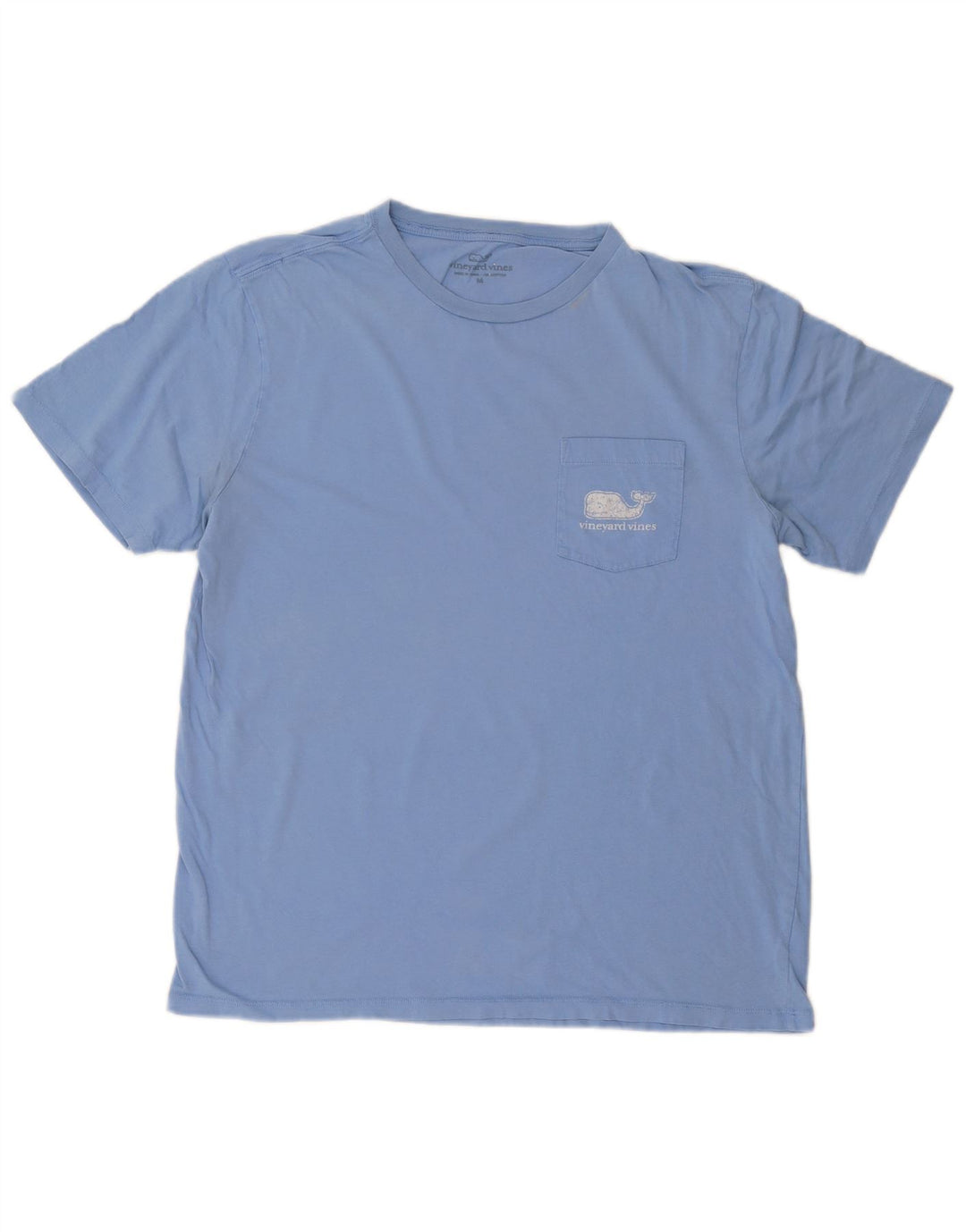 Мужская футболка с рисунком Vineyard Vines, хлопковый топ среднего синего цвета