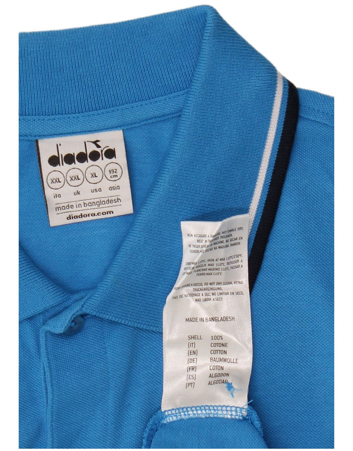 Мужская рубашка-поло DIADORA 2XL, синяя, хлопок