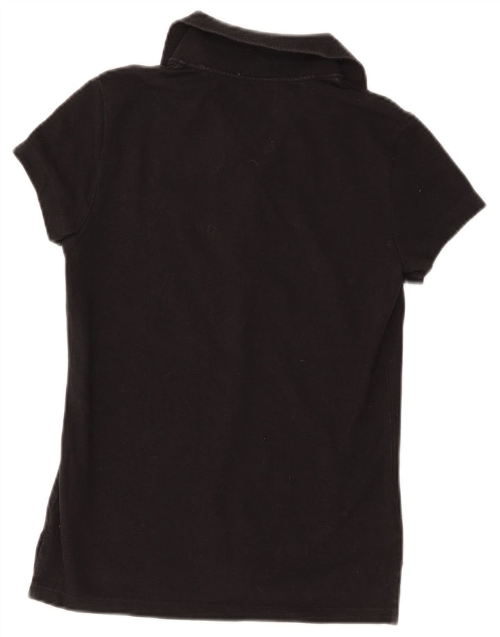 Женская рубашка-поло TOMMY HILFIGER UK 8, маленькая, черный хлопок
