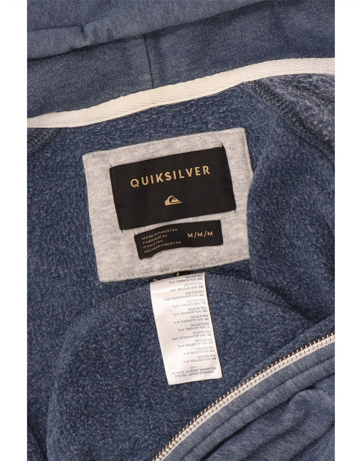 Мужской свитер с капюшоном на молнии Quiksilver, хлопковый средний синий цвет