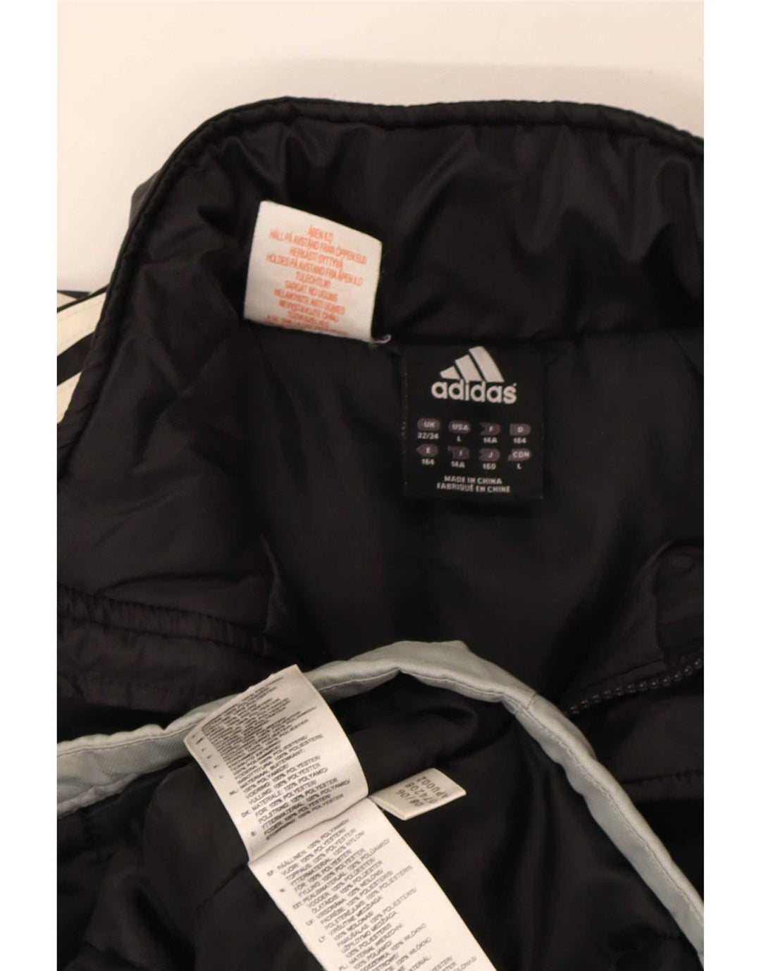 Куртка-ветровка Adidas для мальчиков 13-14 лет, черная, полиэстер с цветными блоками