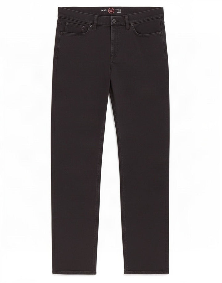 Мужские прямые джинсы Marks & Spencer W36 L33, черный хлопок