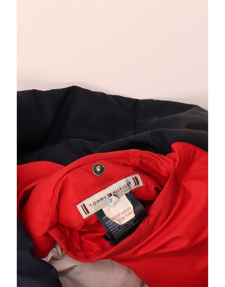 Утепленная куртка с капюшоном Tommy Hilfiger для мальчиков 11-12 лет, разноцветная