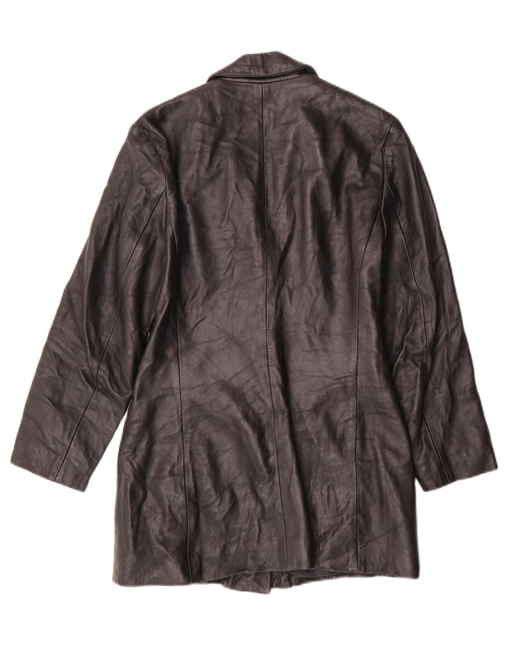 Винтажная женская кожаная куртка IT 44 Medium Black Classic