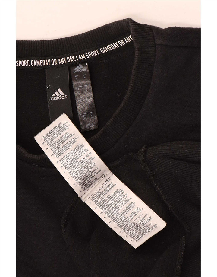 Мужской свитер Adidas, маленький черный хлопковый джемпер
