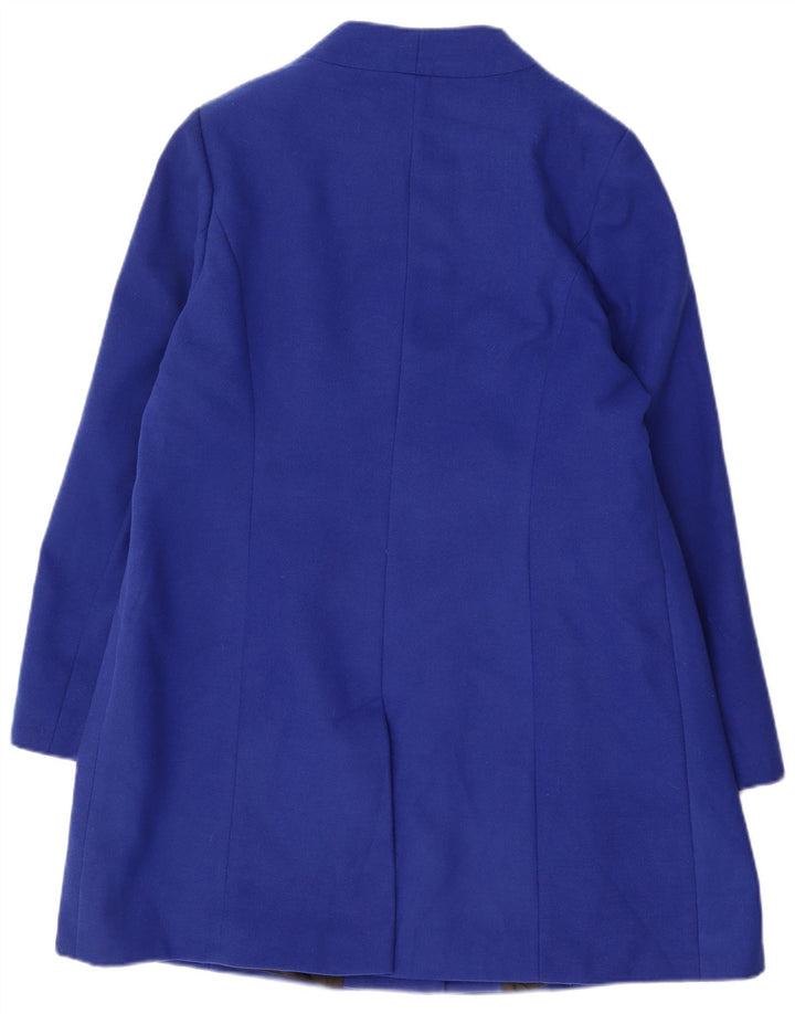 Женское пальто Marks & Spencer UK 18 XL синее из полиэстера