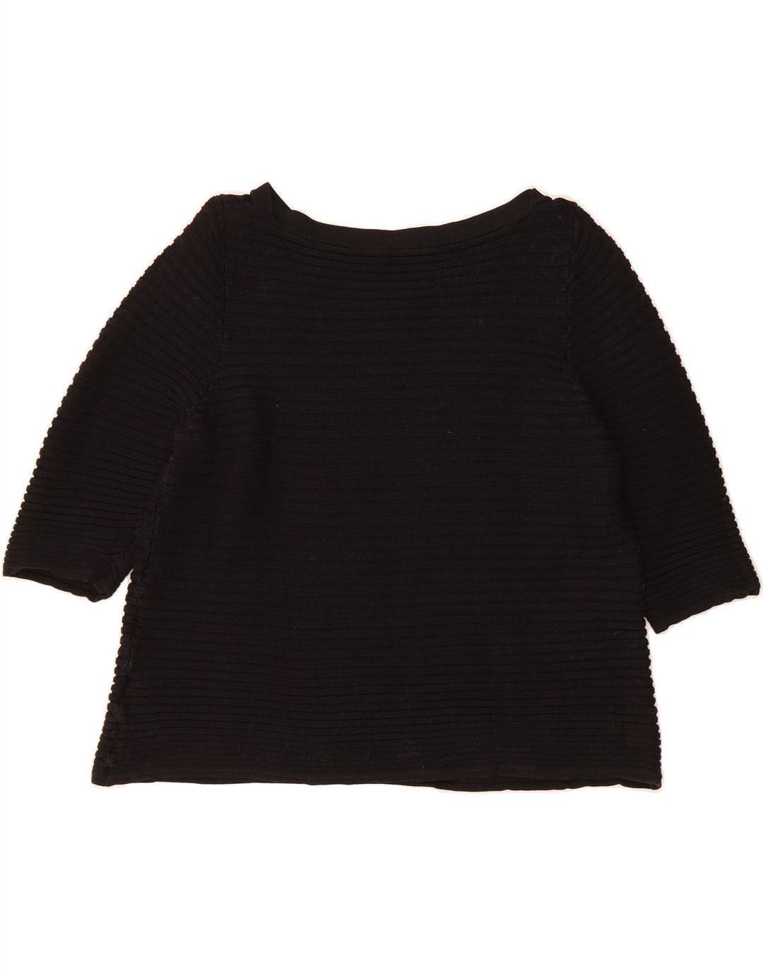 COS Womens Top 3/4 Sleeve UK 16 Large Black Cotton Vintage Cos and Second-Hand Cos from Messina Hembry 