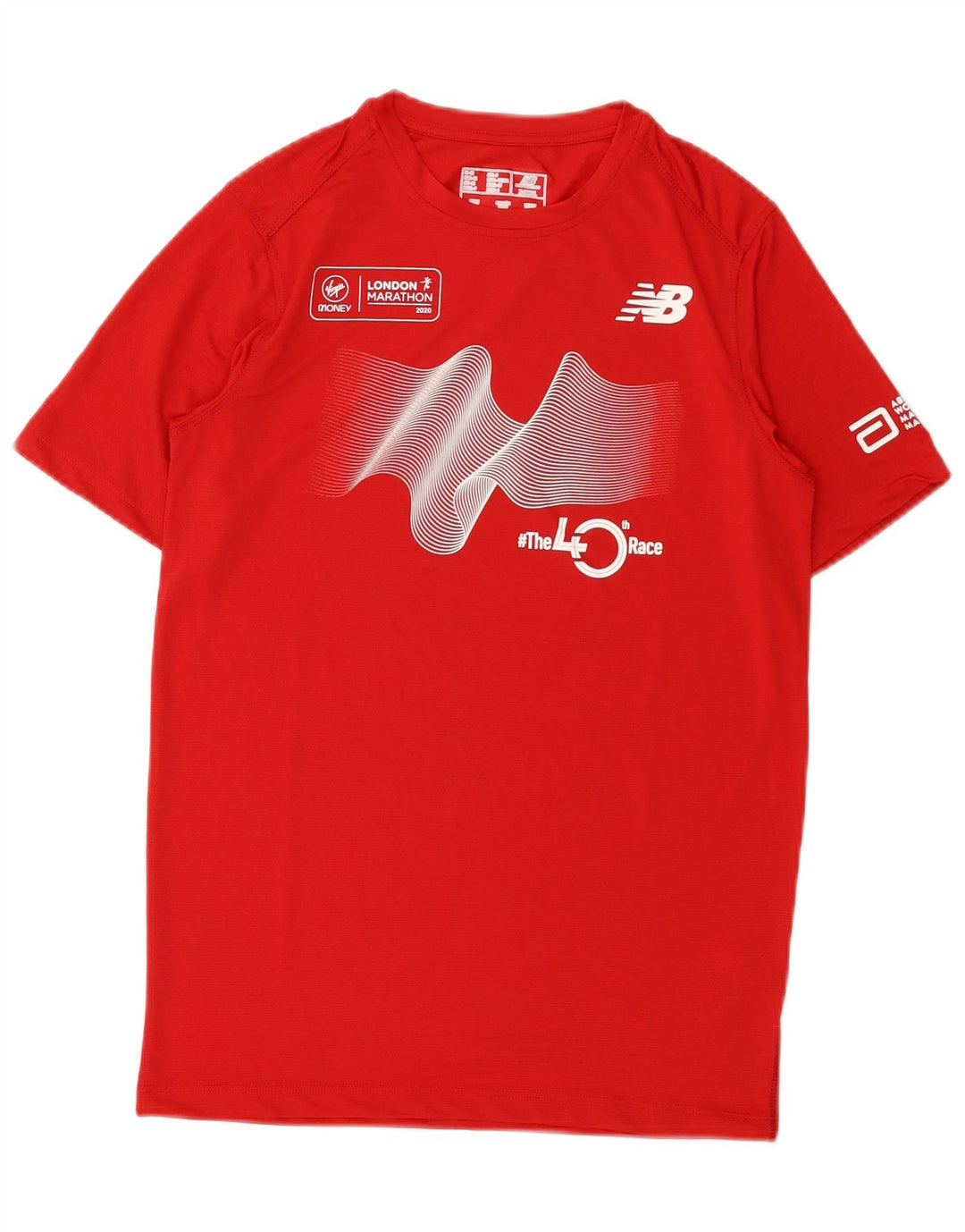 Мужская футболка с рисунком New Balance Top XS, красный полиэстер