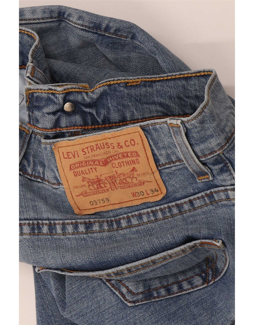 Мужские прямые джинсы Levi's W30 L34 синие