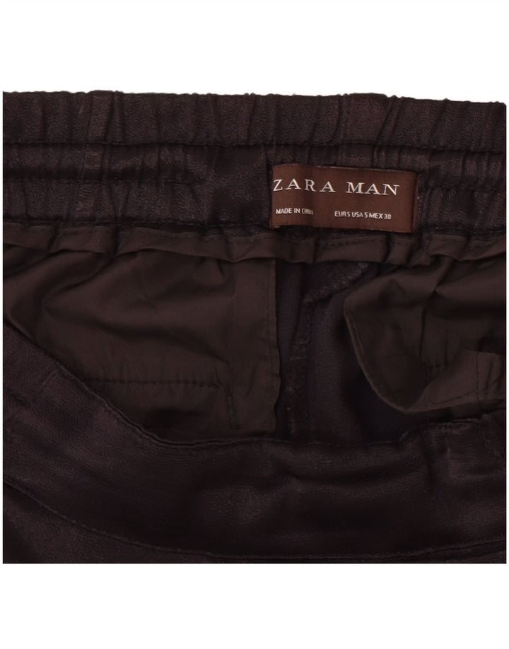 Мужские прямые брюки чинос Zara, маленькие W30 L29, черные