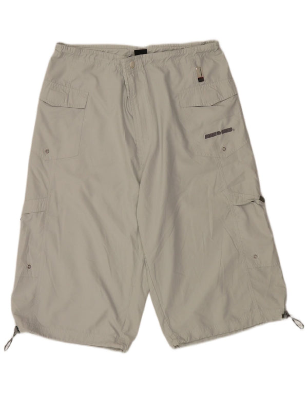 MAUI AND SONS Mens Cargo Bermuda Shorts 2XL W40 Grey Polyester
