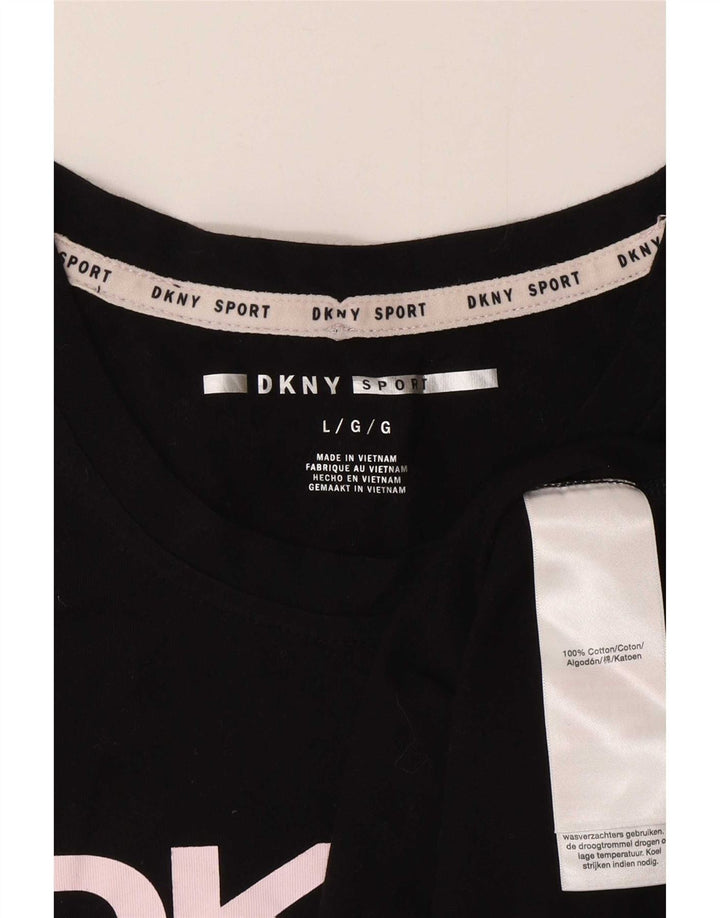 Женский жилет с рисунком Dkny UK 16, большой черный хлопок