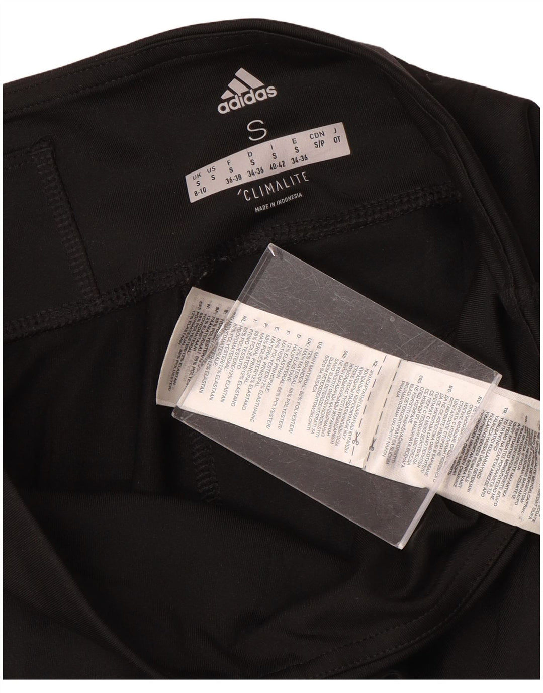 Женские леггинсы-капри ADIDAS Climalite с рисунком, Великобритания, 8/10, маленькие, черные