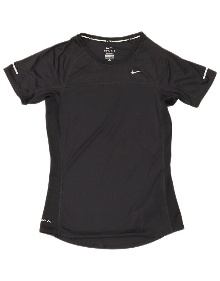 Женская футболка Nike Dri Fit Top UK 10, маленькая, черная, полиэстер