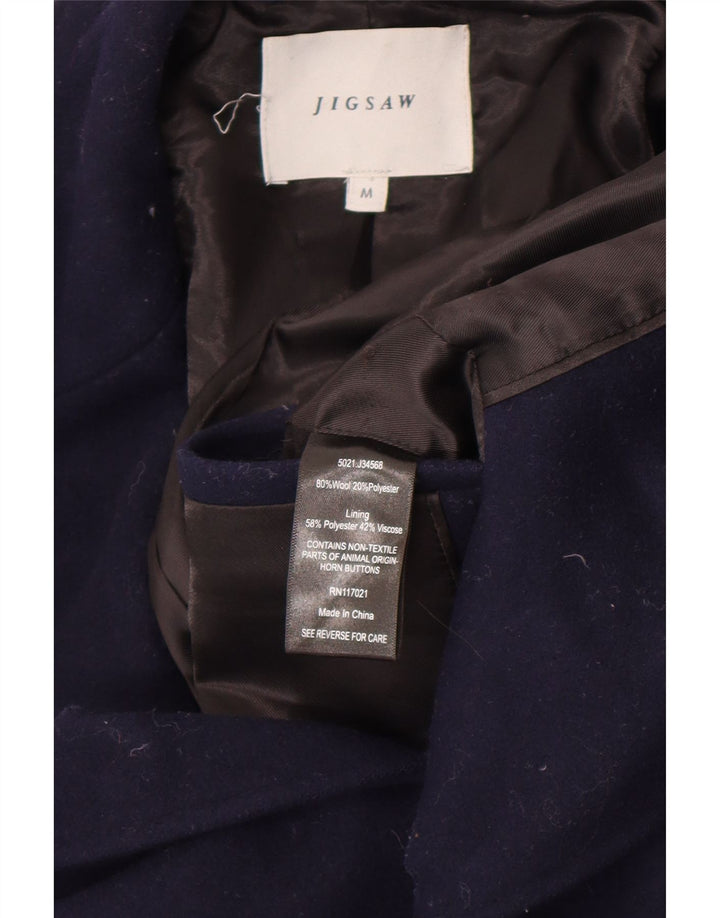 Мужское пальто Jigsaw UK 38, средний темно-синий, шерсть